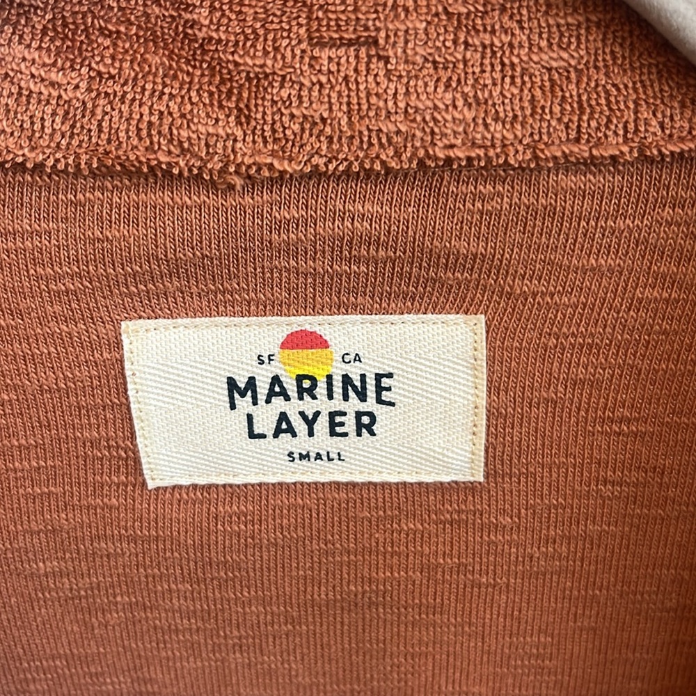 NEW Marine Layer Terrycloth button down short sleeve top - Picture 3 of 5